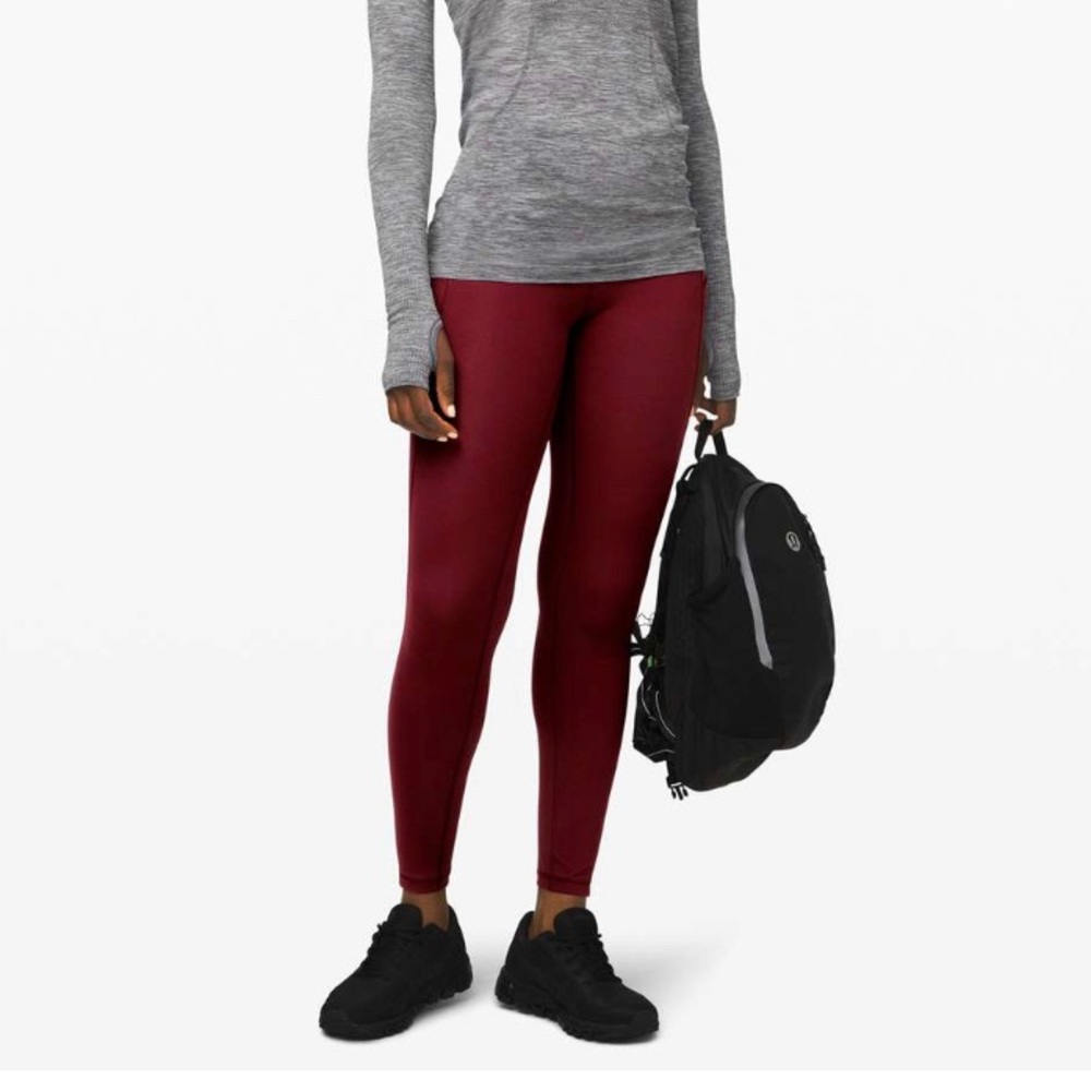 Lululemon Speed Up Tight 28” Brushed Luxtreme Size 6 Deep Rouge